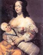 Charles Beaubrun Louis XIV et la Dame Longuet de La Giraudiee France oil painting artist